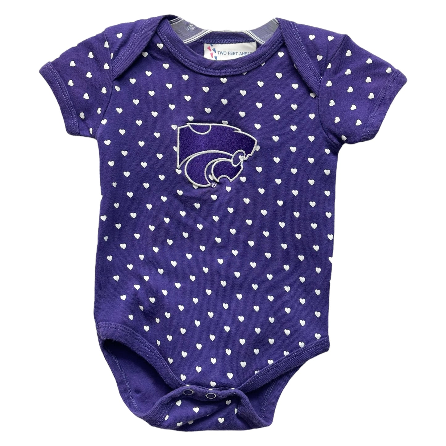 Two Feet Ahead K State 6 mo Onesie